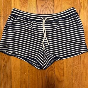 Vineyard Vines Navy and White Striped Women's Shorts